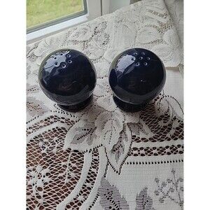 Vintage Fiestaware Cobalt Blue Salt and Pepper Shakers Original Fiesta